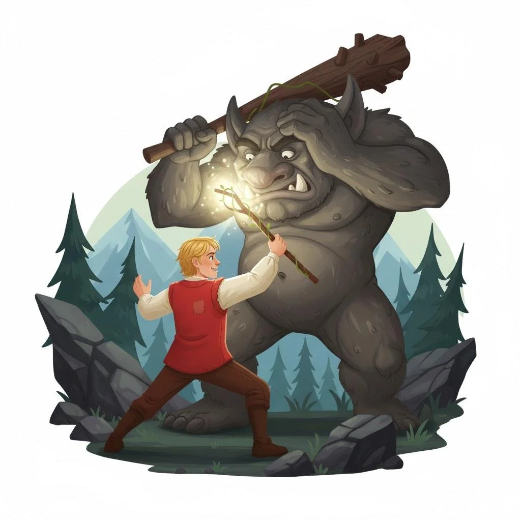 Ash Lad meets the troll