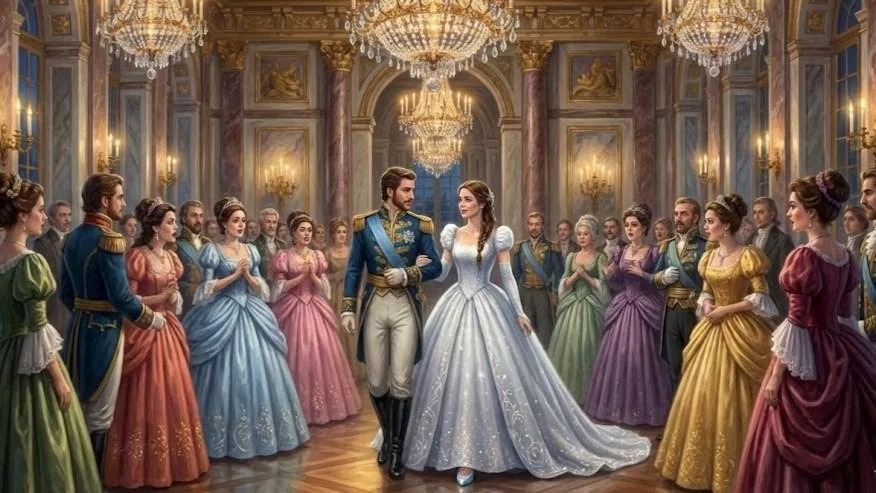 Cinderella arrives at the royal ball