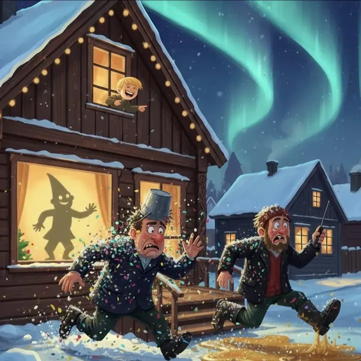 Tjuvarna flyr i panik