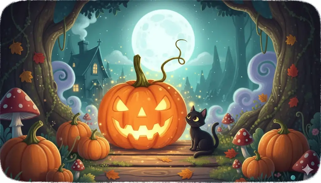 Jack O'Lantern on Halloween night