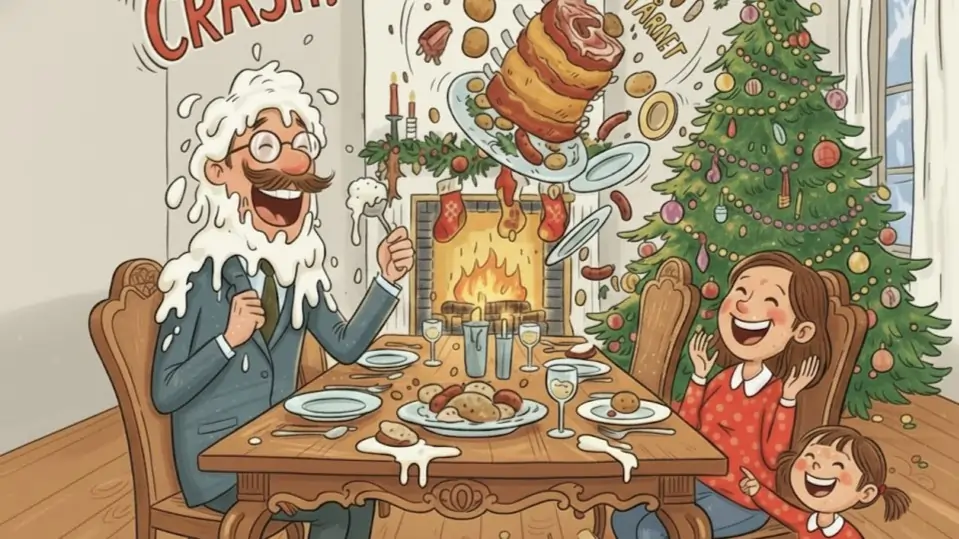 The Christmas Table That Fell to the Floor 🤣