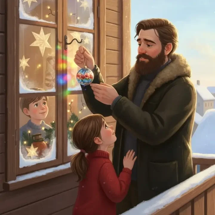 The reflection of the ornament