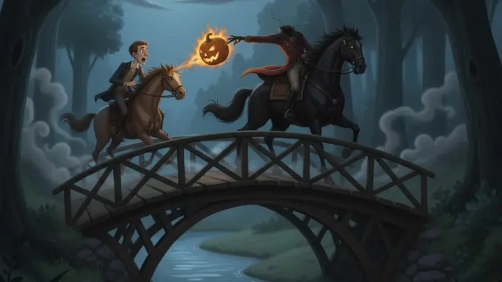 The pumpkin over the bridge