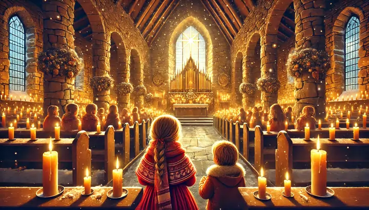 The Lights at the Christmas Service