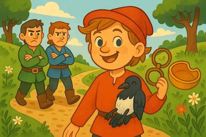 The scene where Ash Lad finds things