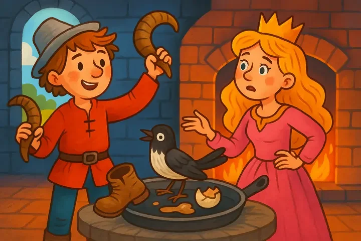 The scene where the princess is silenced